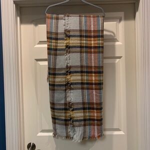 Hana plaid blanket scarf